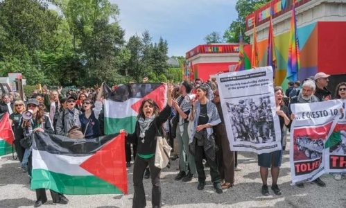 تجمعات اعتراضی با شعار "مرگ در ونیز جایی ندارد" در دوسالانه ونیز/ اروپا هم اسرائیل را پس زد