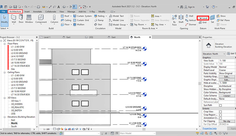 آموزش Level در Revit